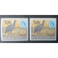 SOUTHERN RHODESIA MNH SACC 106 WITH TAIL FEATHER FLAW