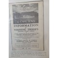 RARE INFORMATION BOOKLET FOR VISITING TROOPS WW2 1942-SEE SCANS