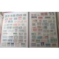 MIXED  ALBUM WITH STAMPS FROM 10 COUNTRIES 24 DOUBLE SIDED PAGES-SEE BELOW (#C5)
