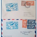 2X PORTUGAL FLIGHT COVERS LISBON TO NEW YORK /HORTA  1939
