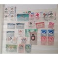 16 PAGESIDEAL STAMPS ALBUM WITH STAMPS FROM THESE COUNTRIES UAE/JAPAN`ROMANIA/LIBERIA/AJMAN/MACAU ,,