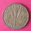 CANADA 1 CENT COIN 1943