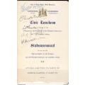 SOUTH AFRICA (1952 Congress) Menu for Civic Luncheon signed by delegates -SCARCE