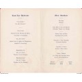 SOUTH AFRICA (1952 Congress) Menu for Civic Luncheon signed by delegates -SCARCE