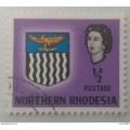 NORTHERN RHODESIA SACC75 USED WITH VARIETY DOWNWARD SHIFT OF EAGLE YELLOW COLOUR