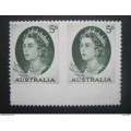 AUSTRALIA - 1963 DEFINITIVE 5d GREEN - IMPERFORATED BETWEEN PAIR