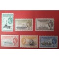 FALKLAND ISLANDS - 1954-1962 QEII Part Set of 6 Stamps MLH