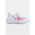 Girls POP CANDY Embroidered lace up sneaker SA size 1
