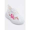 Girls POP CANDY Embroidered lace up sneaker SA size 1