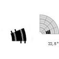 Ninco R2 1/2 Standard 22.5 Deg Radius Curve Track Section