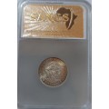 1942 SA Shilling - Cracked Die