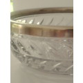 Vintage glass bowl with stamped EPNS Rim