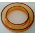 Retro amber flower ring