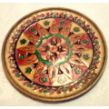 Unusual little metal colourful wall plate