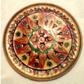 Unusual little metal colourful wall plate