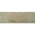 Pretty pressed glass handled vintage biscuit or snack dish