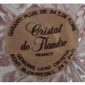 Two small vintage Cristal de Flandre - France Vases