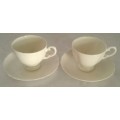 TUSCAN CHINA Vintage pair - Plant Duo's in White