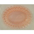 Detailed vintage PINK glass bowl