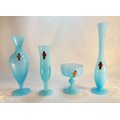 Magnificent collection of Vraie Opaline Italienne Vases