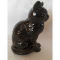 Vintage Black SylvaC Cat Figurine 1930s.