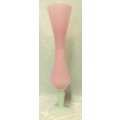 Pink Rose Opaline Milk Glass Vase with Opalescent Pedestal 1950s (please read description)