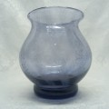 Purple vase with a fine bubble design