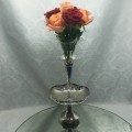 Epergne centerpiece with glass trumpet
