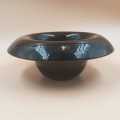 Depression Gloss Black Serving Bowl with a Waterfall Lip Edge