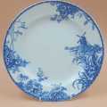 W H Grindley - The Lahaya Flow Blue and White Dessert Plate. Circa 1920