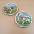 Two decorative Royal Standard Fine Bone China small plates