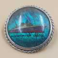 Vintage Ship Pin Brooch. Dated 1949.