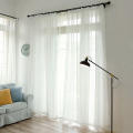 VOILE CURTAINS **CHECK VOILE***** 5M x 230CM ***WHITE OR CREAM**READY TO HANG!