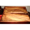 Vintage Stanley Railway Draughtsman`s pear wood curves (98 pieces)-drawing instruments in wooden box