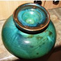 Beautiful green/brown spotted Linn Ware Bowl-H 11 cm, Top dia. 20 cm-Good condition