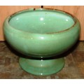 Beautiful green Linn Ware Bowl-H 11 cm, Top dia. 17 cm-Good condition