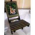 Beautiful highly collectable hand pained Chinese Laquer folding chair-no 1