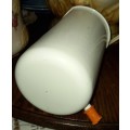 Vintage white Enamel Enima Bucket with black trimmings  in good condition