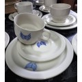 30 Piece good quality porcelain set branded Old Free State Coat of Arms on all pieces good condition