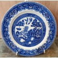 Old Willow Pattern England  Blue Alfred Meakin Plate-D 22.5