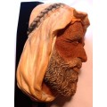 Vintage collectible 1969 `Bossoms` Registered design chalk ware head figurine