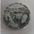 Rare metal Pin `Op die Spoor van die Groot Trek Eeufees 1838-1938 Bloemfontein `