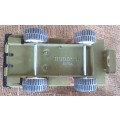 Vintage Budd L Green Metal and plastic Army Troop Transporter Lorry-Good condition