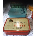 6 x Vintage toffee and sweets tins.(Sharps, Kilty, Vanity Fair and Sunrise)