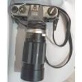 Pentax Spotmatic SP-F 35mm Camera SMC Takumar 1:2.8/55 Lens +Soligor Tele-Auto 1: 3.5 F 200mm Lens