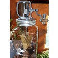 Vintage big Blow Butter Churn with original marked Blow Glass bottle-Made in England-working
