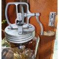 Vintage big Blow Butter Churn with original marked Blow Glass bottle-Made in England-working
