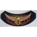 1992 HOG Membership rocker patch Harley Davidson Owners Group HD MC-Dia. 14.5 cm x 4.5 cm