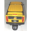 MAISTO HUMMER H2 YELLOW 1:46 SCALE DIE CAST SUV Car Toy-Very good condition-Used