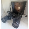 Vintage Good Quality ASAHI Model 554 PENTAX 10 x 50 Field 5.5 Binoculars in leather carry case